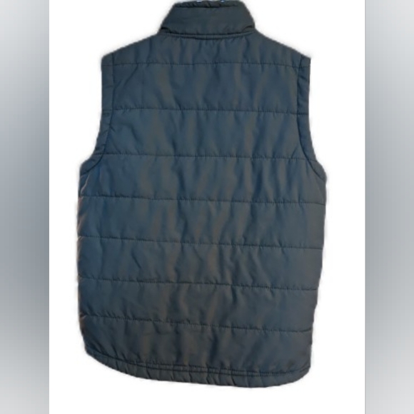 EUC Unionbay gray quilted zip up side pockets foldable collar sleeveless vest - Picture 3 of 8